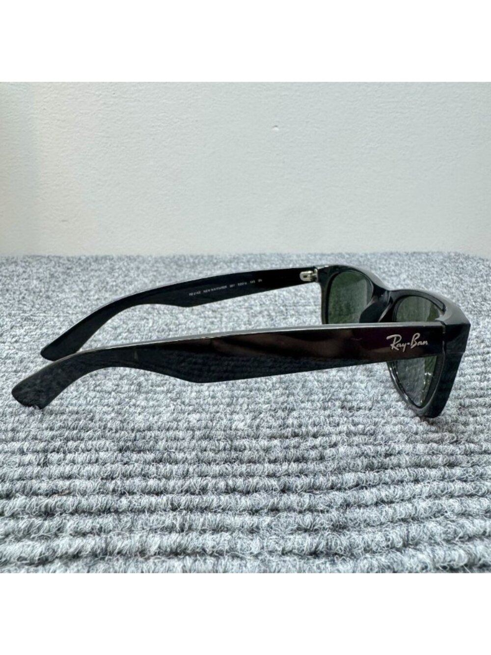 Ray-Ban RB2132 New Wayfarer 901 Sunglasses Black FRAMES ONLY 52-18-145 Italy - Picture 5 of 11